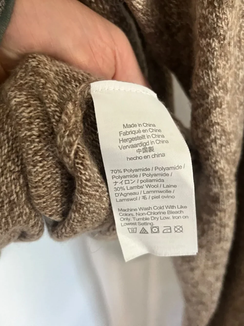 🧶 J. Crew Men’s L Lambswool Blend Crewneck Sweater Tan Flecked EUC ✨